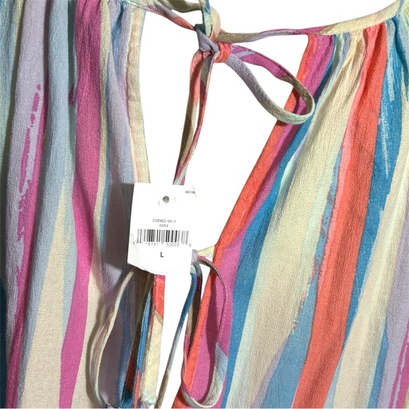 NWT Gap 100% Cotton Striped Spaghetti Strap Tank Keyhole Tie Back Size Large - Picture 5 of 8